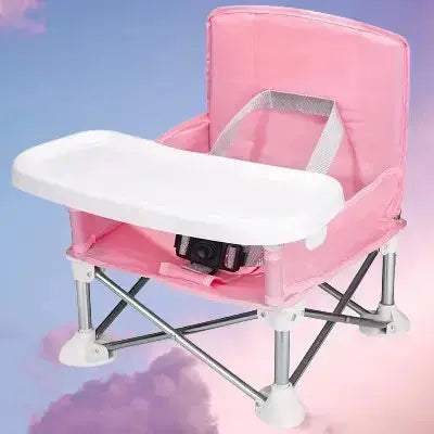chaise haute pliante bebe rose