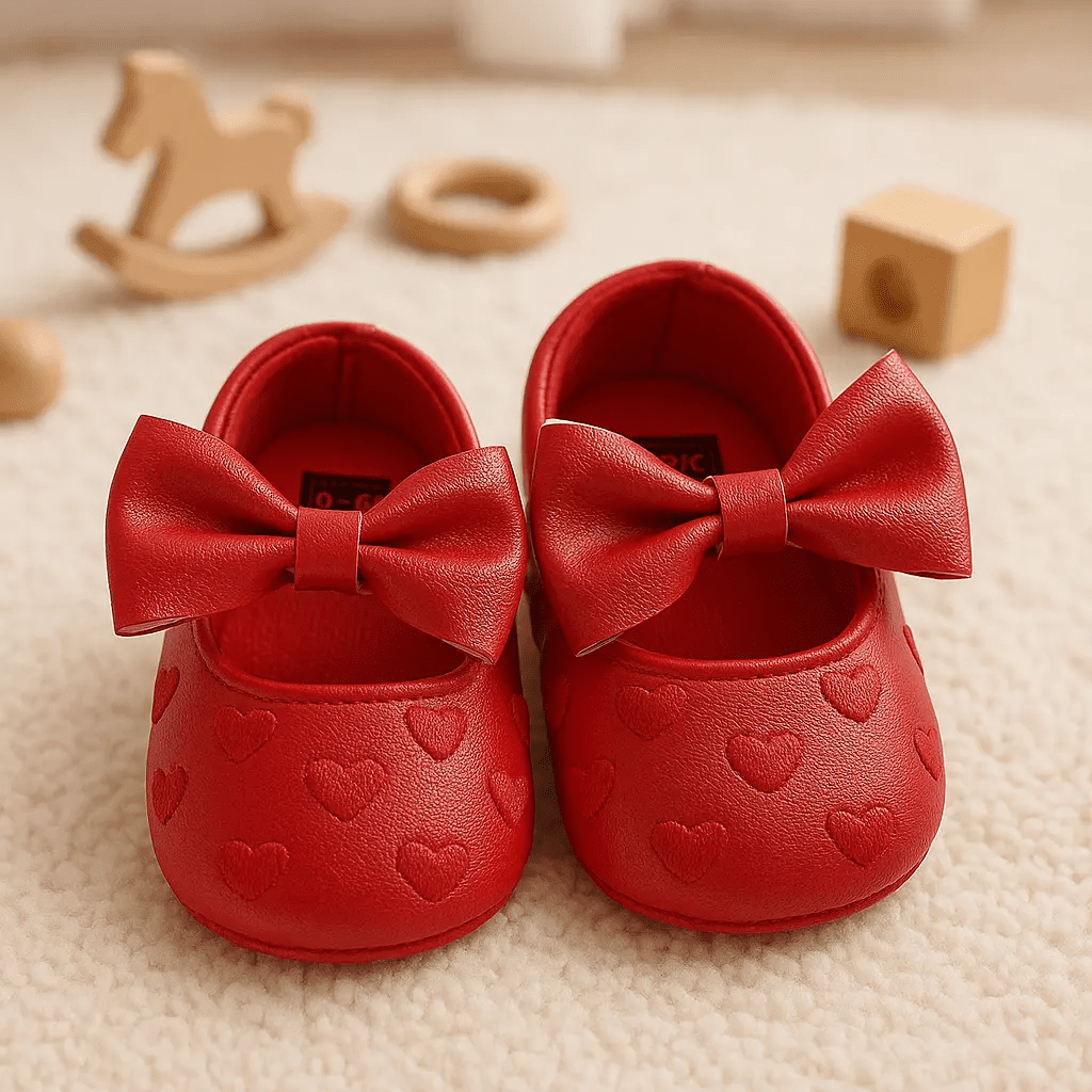 chaussure de princesse rouge a terre