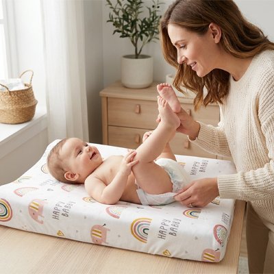 Housse matelas à langer bébé
