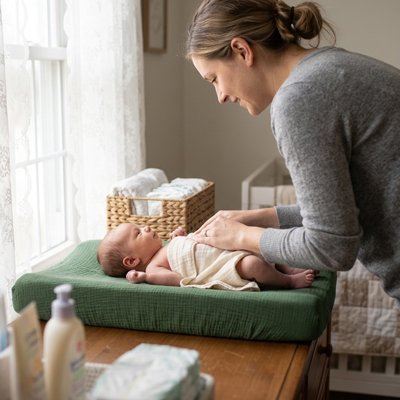 Housse matelas à langer pratique