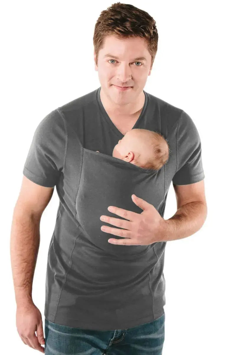 papa porte bebe dans t shirt porte bebe