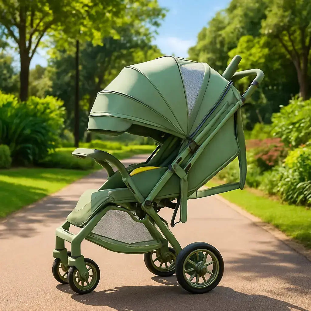 poussette bebe confort sur le chemin