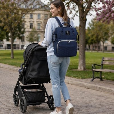 Sac a langer bleu