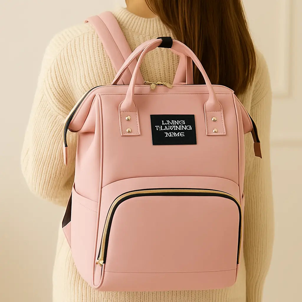 sac a langer sac a dos rose