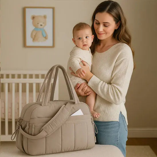 sac de voyage bebe beige