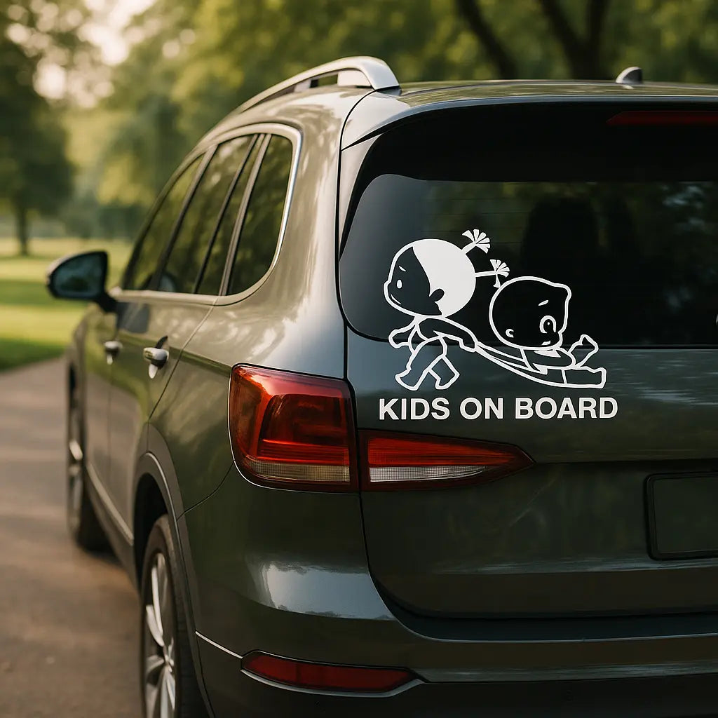 Sticker bebe a bord coller sur auto