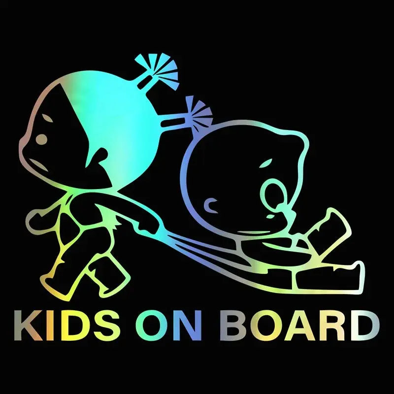Sticker bebe a bord multicolore