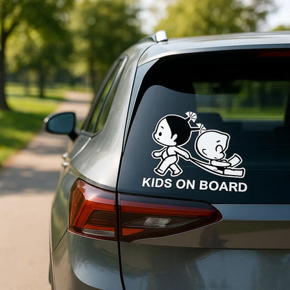 Sticker bebe a bord noir coller sur auto