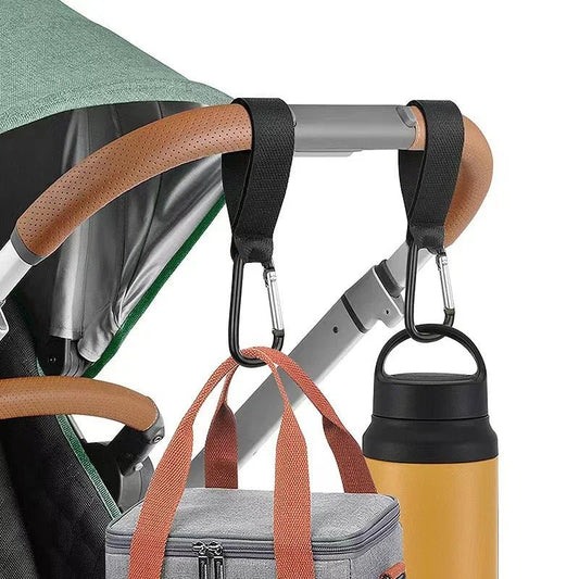 accroche sac a langer poussette noir