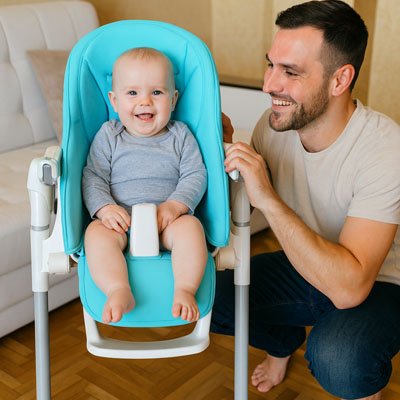 bebe dans Coussin chaise haute