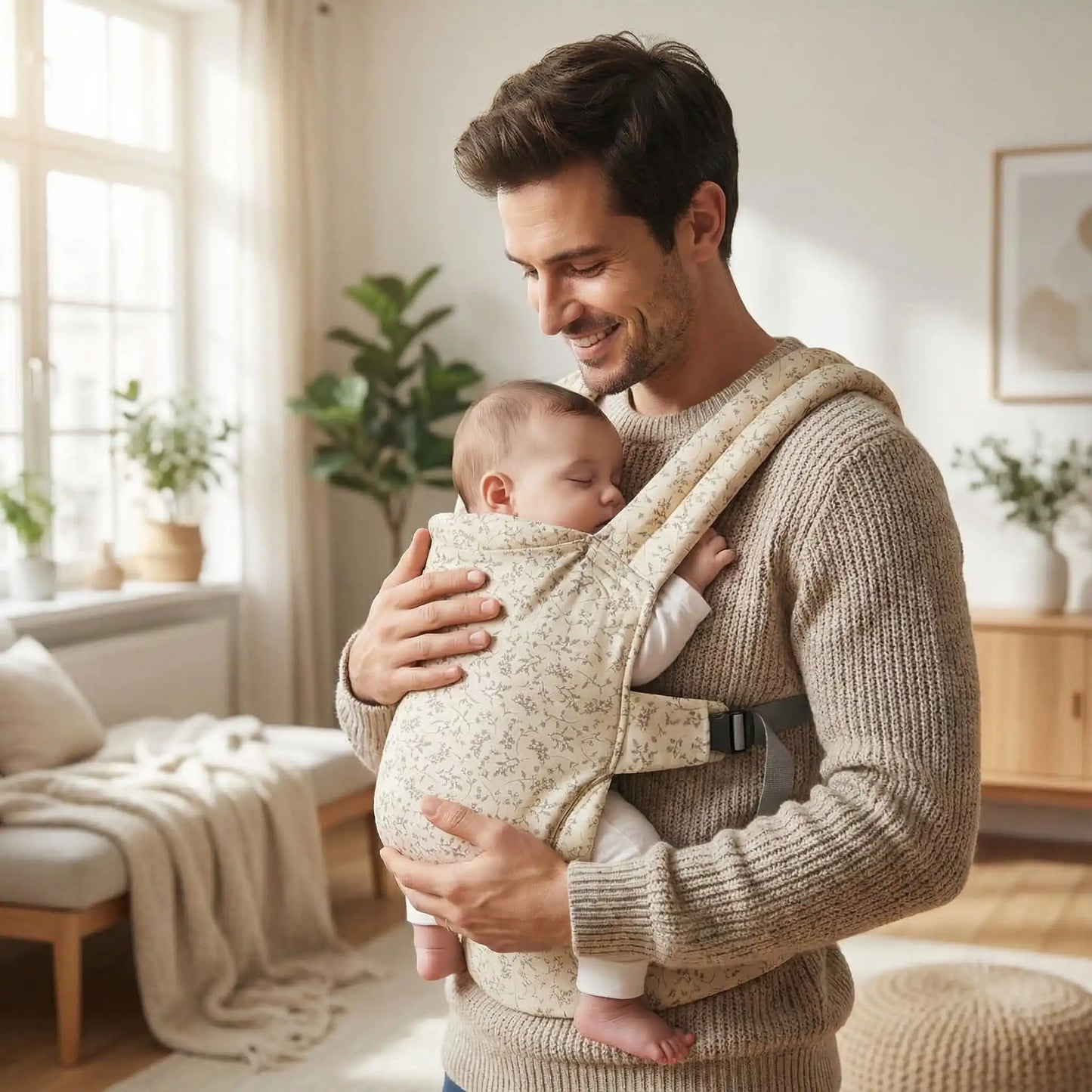 bebe dans porte bebe physio naissance confort