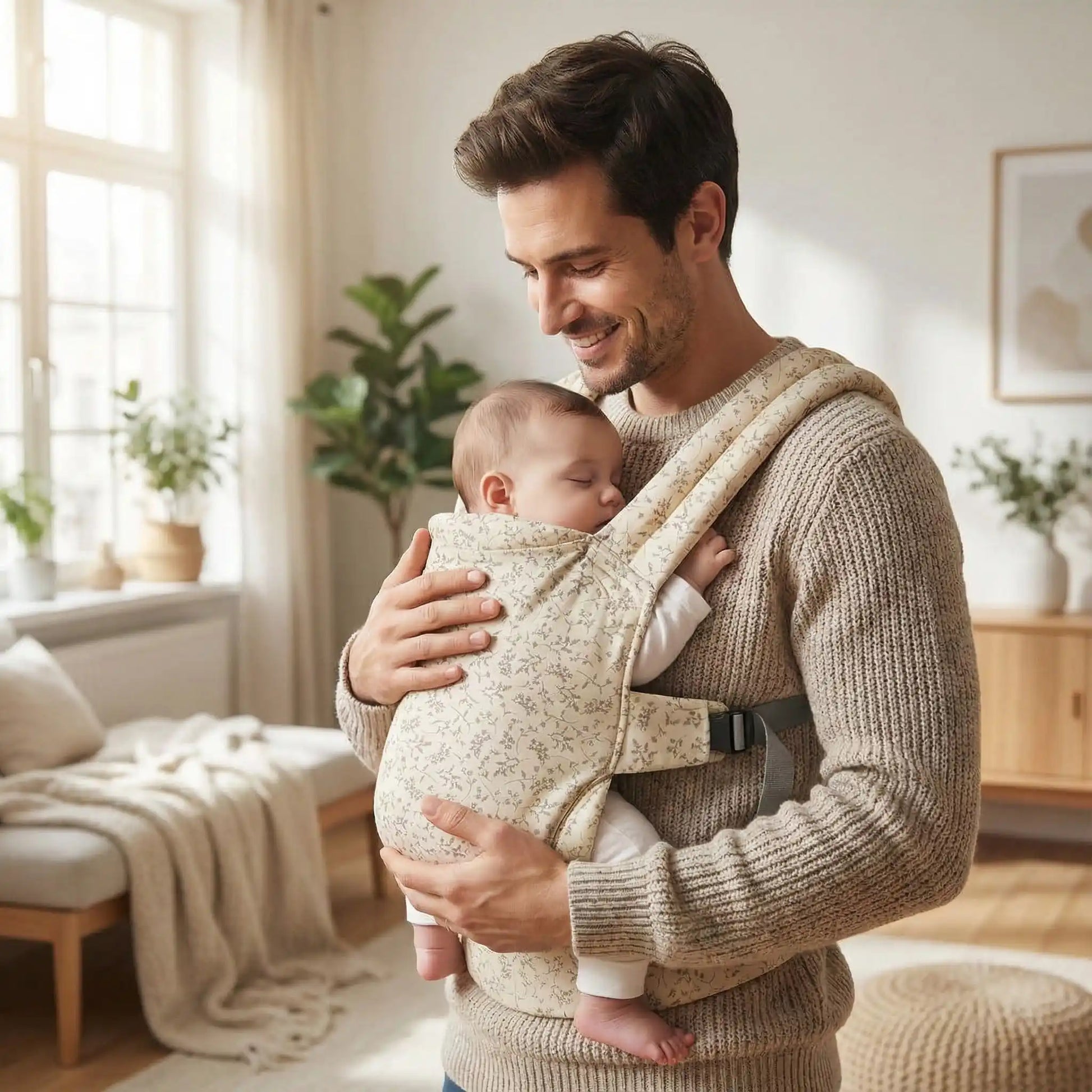 bebe dans porte bebe physio naissance confort