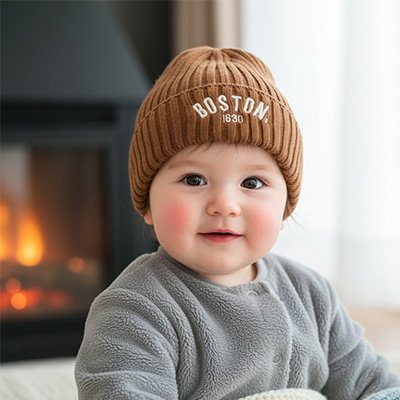 Bonnet bebe en tricot confort