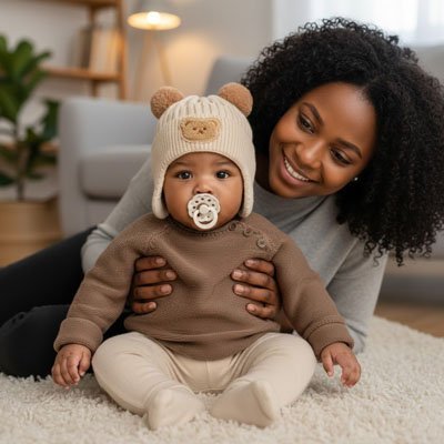 Bonnet bebe laine confortable
