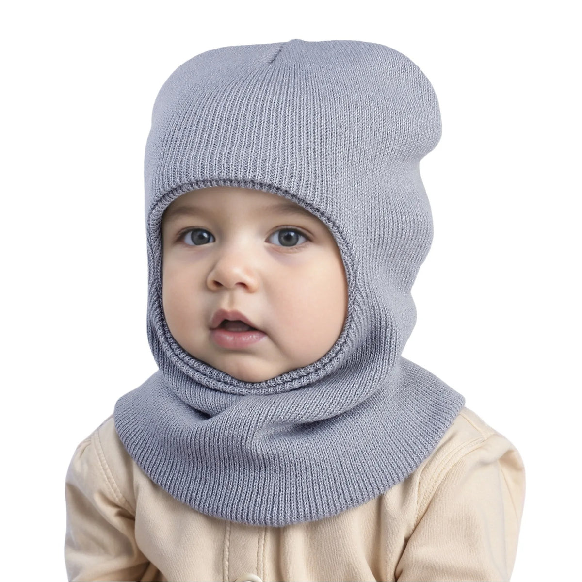 bonnet cagoule bebe bleu ciel