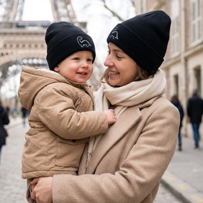Bonnet hiver bebe noir