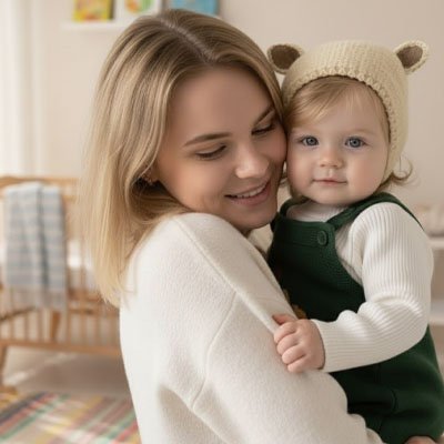 Bonnet pour bebe au tricot confortable