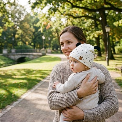 Bonnet pour nourrisson confortable noir