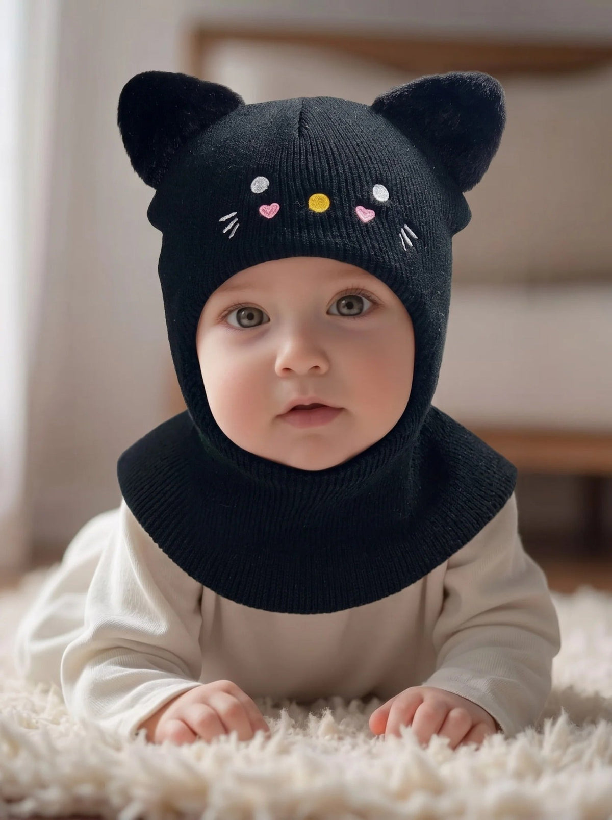 cagoule bebe fille noir
