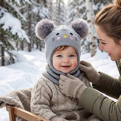 Cagoule pour bebe coton
