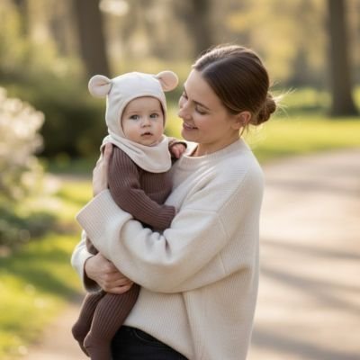 Cagoule pour bebe doux