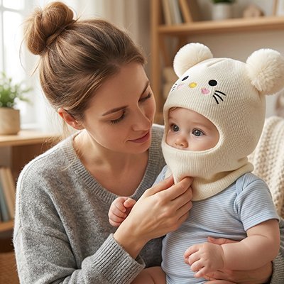 Cagoule pour bebe doux