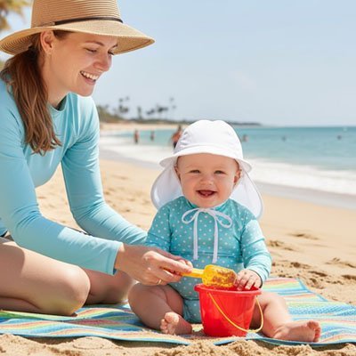 Casquette anti uv bebe
