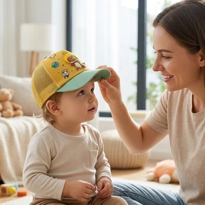 Casquette bebe anti uv garcon