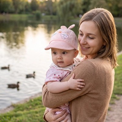 Casquette bebe rose