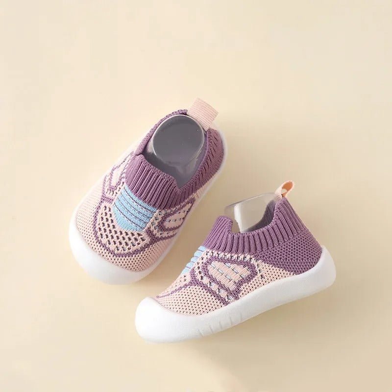 chaussure bebe de marche mauve