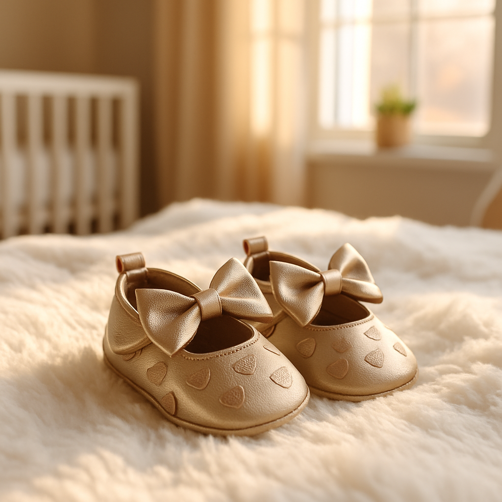 chaussure princesse fille sur le lit