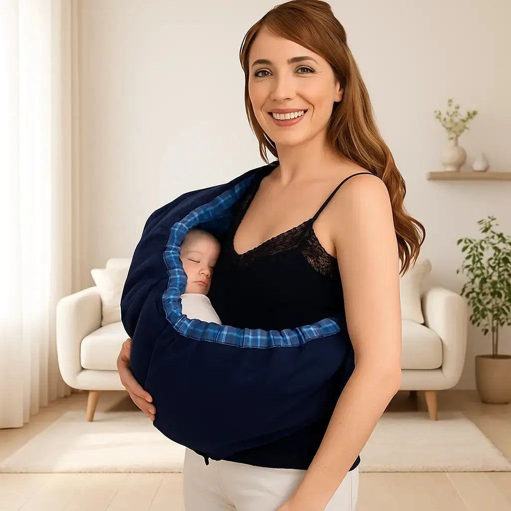 femme au salon avec bebe dans Porte bebe nouveau ne