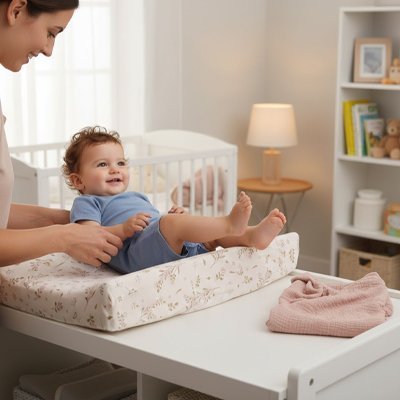 Housse de matelas à langer doux