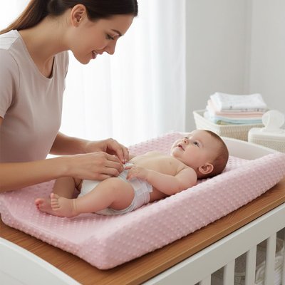 Housse matelas à langer douce