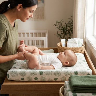 Housse matelas à langer doux