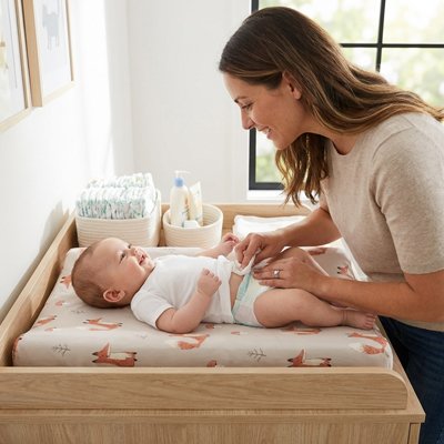 Housse matelas à langer doux