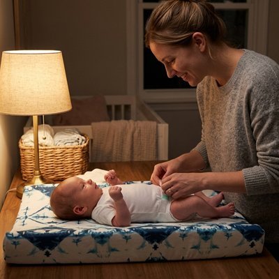 Housse matelas à langer doux