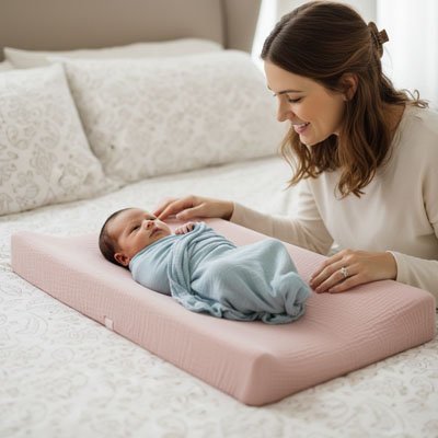 Housse pour matelas à langer confort