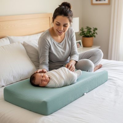 Housse pour matelas à langer confortable