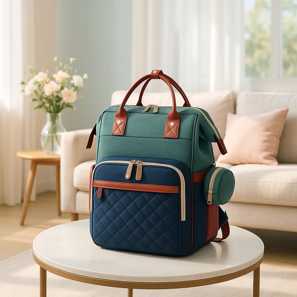 lit sac a langer au salon sur la table