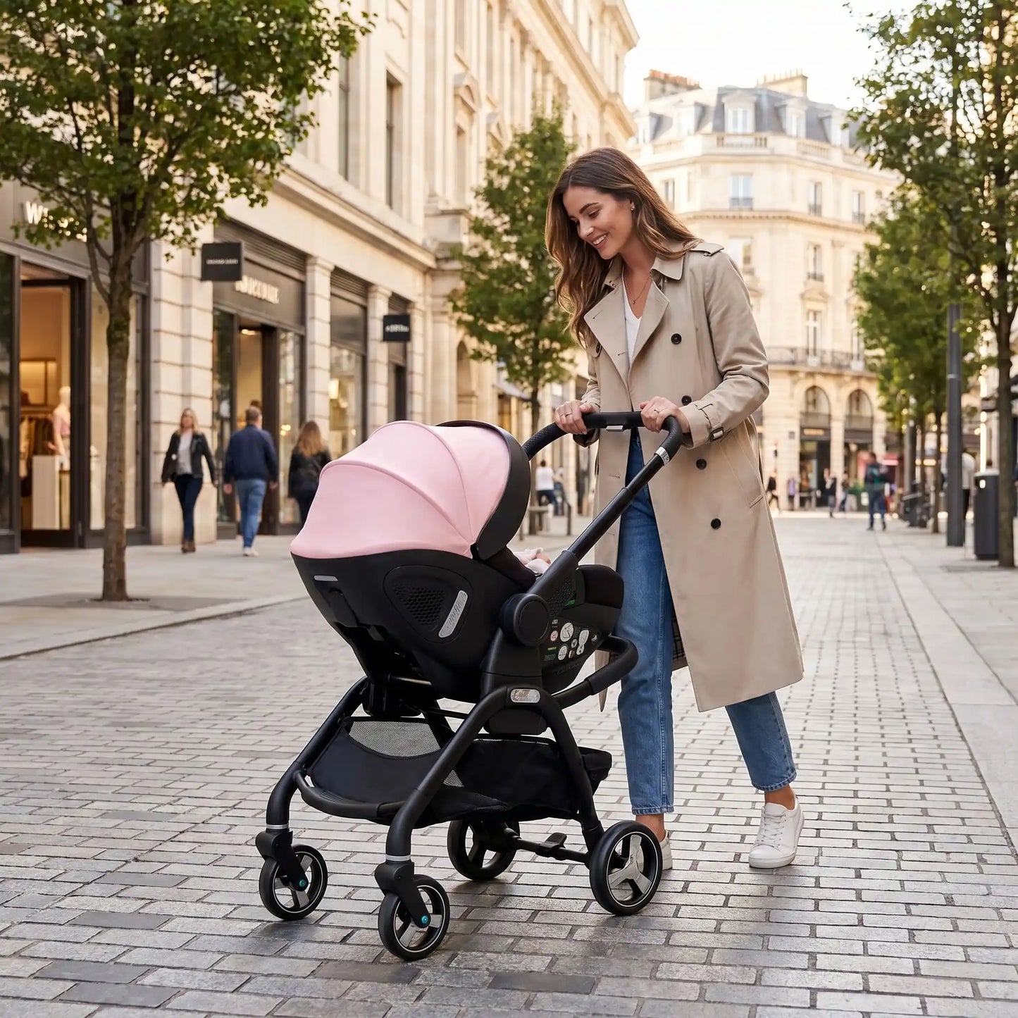 Poussette 4 en 1 | Nacelle et siège auto Intégrés