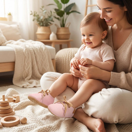 maman avec sa fille chaussure bebe fille