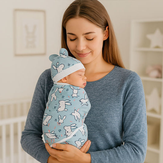 maman bebe couverture emmaillotage