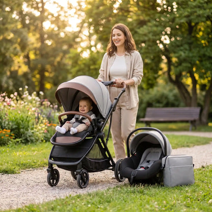 maman bebe parc poussette tout terrain compacte