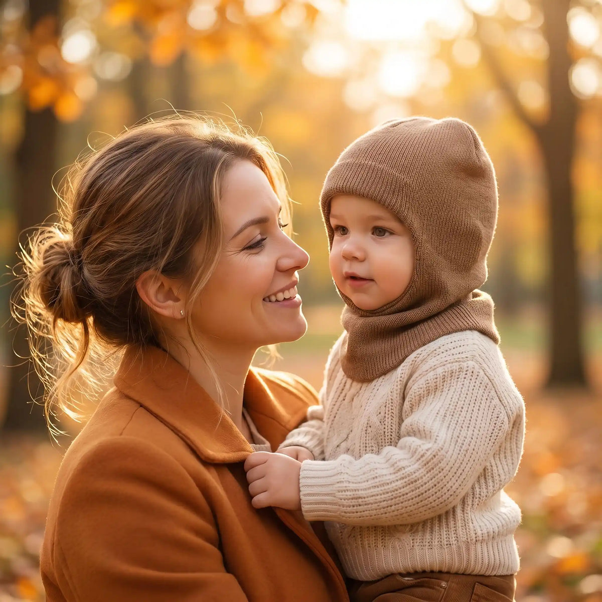 maman parc avec bebe cagoule garcon