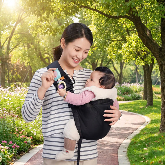 maman parc avec bebe écharpe de portage physiologique