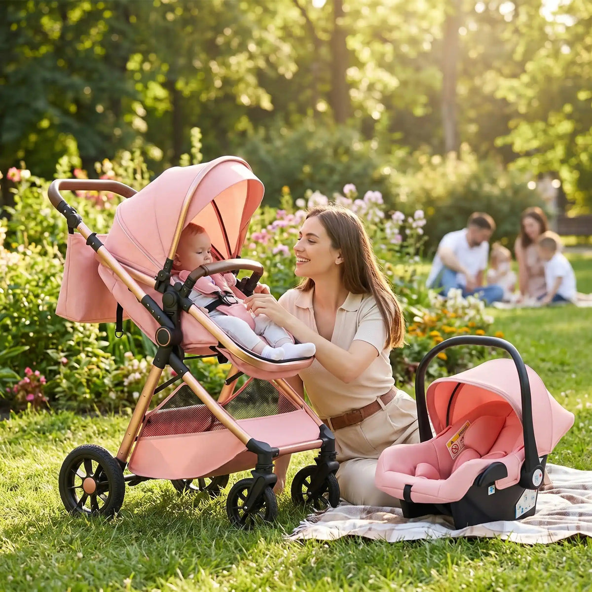Poussette bébé 3 en 1 | Durabilité optimale