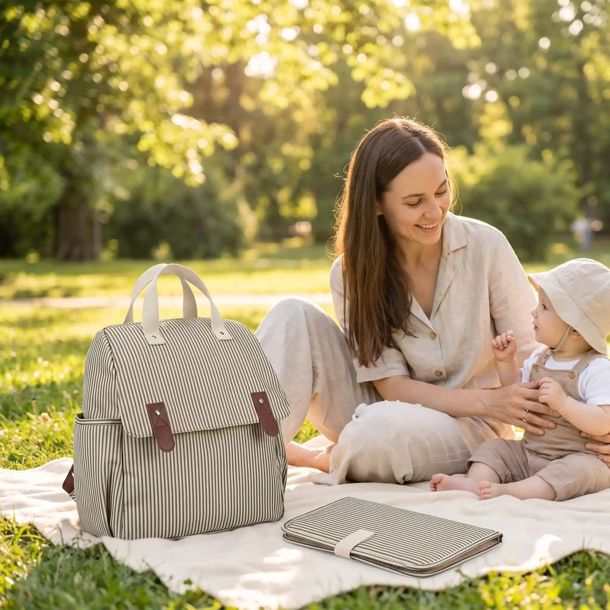 maman parc bebe sac a langer avec tapis de change