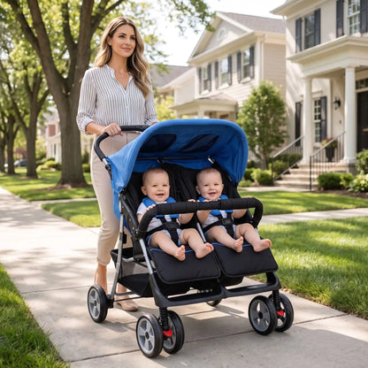 maman quartier avec bebes poussette des jumeaux