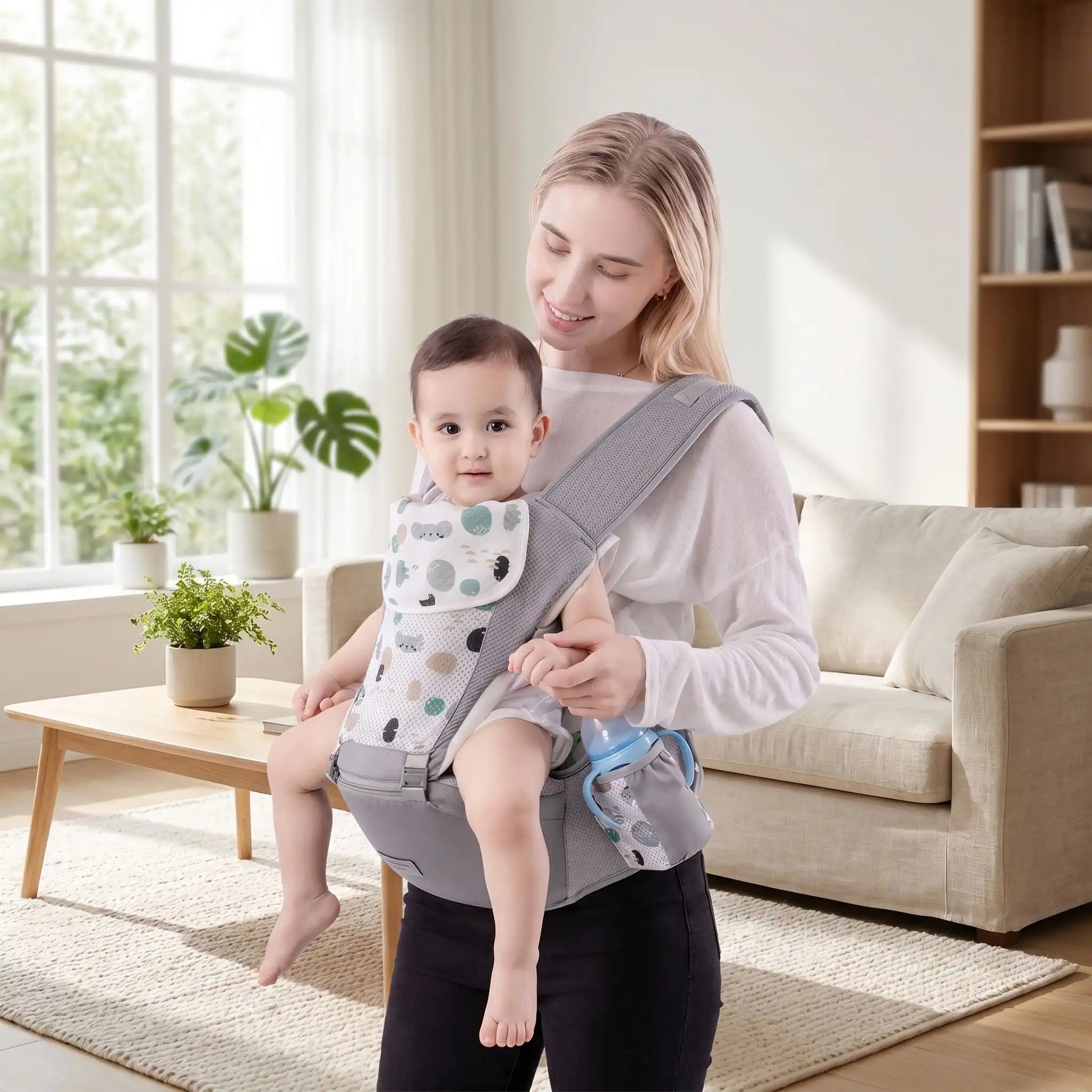 maman salon avec bebe porte bebe physio